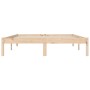 Estructura de cama madera maciza de pino 135x190 cm de vidaXL, Camas y somieres - Ref: Foro24-835739, Precio: 106,12 €, Descu...