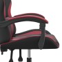 Gaming-Stuhl aus schwarzem und weinrotem Kunstleder von vidaXL, Gaming-Stühle - Ref: Foro24-3143825, Preis: 123,63 €, Rabatt: %