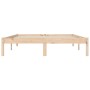 Solid pine wood bed frame 140x190 cm by vidaXL, Beds and slatted bases - Ref: Foro24-835742, Price: 108,42 €, Discount: %