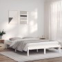 Solid white pine wood bed frame 140x190 cm by vidaXL, Beds and slatted bases - Ref: Foro24-835743, Price: 129,13 €, Discount: %