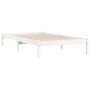 Estructura de cama madera maciza de pino blanco 90x200 cm de vidaXL, Camas y somieres - Ref: Foro24-835746, Precio: 93,42 €, ...