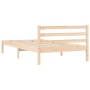 Estructura de cama madera maciza de pino 90x190 cm de vidaXL, Camas y somieres - Ref: Foro24-835811, Precio: 93,67 €, Descuen...