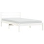 Estructura de cama madera maciza de pino blanco 90x190 cm de vidaXL, Camas y somieres - Ref: Foro24-835812, Precio: 111,65 €,...