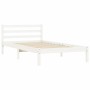 Estructura de cama madera maciza de pino blanco 90x190 cm de vidaXL, Camas y somieres - Ref: Foro24-835812, Precio: 111,65 €,...