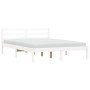 Estructura de cama madera maciza de pino blanco 120x190 cm de vidaXL, Camas y somieres - Ref: Foro24-835815, Precio: 151,78 €...