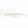 Estructura de cama madera maciza de pino blanco 120x190 cm de vidaXL, Camas y somieres - Ref: Foro24-835815, Precio: 151,78 €...