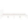 Estructura de cama madera maciza de pino blanco 120x190 cm de vidaXL, Camas y somieres - Ref: Foro24-835815, Precio: 151,78 €...