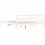 Estructura de cama madera maciza de pino blanco 120x190 cm de vidaXL, Camas y somieres - Ref: Foro24-835815, Precio: 151,78 €...