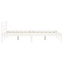 Estructura de cama madera maciza de pino blanco 135x190 cm de vidaXL, Camas y somieres - Ref: Foro24-835818, Precio: 158,05 €...