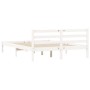 Estructura de cama madera maciza de pino blanco 135x190 cm de vidaXL, Camas y somieres - Ref: Foro24-835818, Precio: 158,05 €...