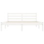 Estructura de cama de madera maciza de pino blanco 140x190 cm de vidaXL, Camas y somieres - Ref: Foro24-835821, Precio: 162,3...