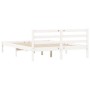 Solid white pine wood bed frame 140x190 cm by vidaXL, Beds and slatted bases - Ref: Foro24-835821, Price: 162,39 €, Discount: %