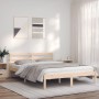 Estructura de cama madera maciza de pino 120x200 cm de vidaXL, Camas y somieres - Ref: Foro24-835829, Precio: 129,17 €, Descu...