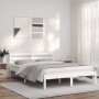 Solid white pine wood bed frame 120x200 cm by vidaXL, Beds and slatted bases - Ref: Foro24-835830, Price: 153,90 €, Discount: %