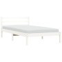 Solid white pine wood bed frame 90x200 cm by vidaXL, Beds and slatted bases - Ref: Foro24-835824, Price: 114,48 €, Discount: %