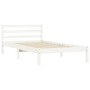 Solid white pine wood bed frame 90x200 cm by vidaXL, Beds and slatted bases - Ref: Foro24-835824, Price: 114,48 €, Discount: %