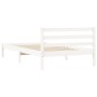 Solid white pine wood bed frame 90x200 cm by vidaXL, Beds and slatted bases - Ref: Foro24-835824, Price: 114,48 €, Discount: %