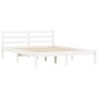 Estructura de cama madera maciza de pino blanco 150x200 cm de vidaXL, Camas y somieres - Ref: Foro24-835836, Precio: 169,55 €...