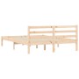 Estructura de cama madera maciza de pino 150x200 cm de vidaXL, Camas y somieres - Ref: Foro24-835835, Precio: 142,66 €, Descu...