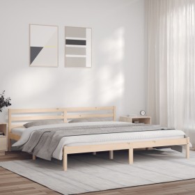 Estructura de cama madera maciza de pino 180x200 cm de vidaXL, Camas y somieres - Ref: Foro24-835841, Precio: 152,68 €, Descu...