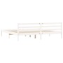 Solid white pine wood bed frame 180x200 cm by vidaXL, Beds and slatted bases - Ref: Foro24-835842, Price: 182,52 €, Discount: %