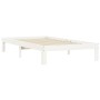 Estructura de cama madera maciza pino blanco 75x190 cm de vidaXL, Camas y somieres - Ref: Foro24-835848, Precio: 95,13 €, Des...