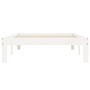 Estructura de cama madera maciza pino blanco 75x190 cm de vidaXL, Camas y somieres - Ref: Foro24-835848, Precio: 95,13 €, Des...