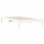 Estructura de cama madera maciza pino blanco 75x190 cm de vidaXL, Camas y somieres - Ref: Foro24-835848, Precio: 95,13 €, Des...