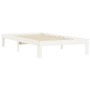 Estructura de cama madera maciza de pino blanco 90x190 cm de vidaXL, Camas y somieres - Ref: Foro24-835851, Precio: 99,83 €, ...