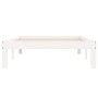 Estructura de cama madera maciza de pino blanco 90x190 cm de vidaXL, Camas y somieres - Ref: Foro24-835851, Precio: 99,83 €, ...