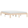 Estructura de cama madera maciza de pino 120x190 cm de vidaXL, Camas y somieres - Ref: Foro24-835853, Precio: 111,28 €, Descu...