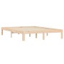 Estructura de cama madera maciza de pino 120x190 cm de vidaXL, Camas y somieres - Ref: Foro24-835853, Precio: 111,28 €, Descu...