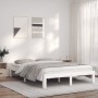 Estructura de cama madera maciza de pino blanco 120x190 cm de vidaXL, Camas y somieres - Ref: Foro24-835854, Precio: 132,16 €...