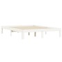 Estructura de cama madera maciza de pino blanco 120x190 cm de vidaXL, Camas y somieres - Ref: Foro24-835854, Precio: 132,16 €...