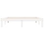 Estructura de cama madera maciza de pino blanco 120x190 cm de vidaXL, Camas y somieres - Ref: Foro24-835854, Precio: 132,16 €...