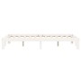 Estructura de cama madera maciza de pino blanco 120x190 cm de vidaXL, Camas y somieres - Ref: Foro24-835854, Precio: 132,16 €...