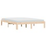 Solid pine wood bed frame 140x190 cm by vidaXL, Beds and slatted bases - Ref: Foro24-835859, Price: 118,74 €, Discount: %