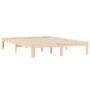 Solid pine wood bed frame 140x190 cm by vidaXL, Beds and slatted bases - Ref: Foro24-835859, Price: 118,74 €, Discount: %