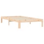 Solid pine wood bed frame 90x200 cm by vidaXL, Beds and slatted bases - Ref: Foro24-835862, Price: 85,11 €, Discount: %