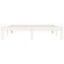 Solid white pine wood bed frame 140x190 cm by vidaXL, Beds and slatted bases - Ref: Foro24-835860, Price: 141,41 €, Discount: %