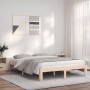 Solid pine wood bed frame 140x200 cm by vidaXL, Beds and slatted bases - Ref: Foro24-835871, Price: 118,56 €, Discount: %