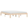 Solid pine wood bed frame 140x200 cm by vidaXL, Beds and slatted bases - Ref: Foro24-835871, Price: 118,56 €, Discount: %