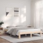 Estructura de cama madera maciza de pino 150x200 cm de vidaXL, Camas y somieres - Ref: Foro24-835874, Precio: 123,35 €, Descu...