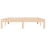 Estructura de cama madera maciza de pino 150x200 cm de vidaXL, Camas y somieres - Ref: Foro24-835874, Precio: 123,35 €, Descu...