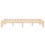 Estructura de cama madera maciza de pino 150x200 cm de vidaXL, Camas y somieres - Ref: Foro24-835874, Precio: 123,35 €, Descu...