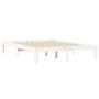 Estructura de cama madera maciza de pino blanco 150x200 cm de vidaXL, Camas y somieres - Ref: Foro24-835875, Precio: 146,80 €...