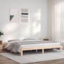 Solid pine wood bed frame 200x200 cm by vidaXL, Beds and slatted bases - Ref: Foro24-835883, Price: 136,66 €, Discount: %