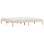 Solid pine wood bed frame 200x200 cm by vidaXL, Beds and slatted bases - Ref: Foro24-835883, Price: 136,66 €, Discount: %