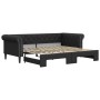 Sofá con cama nido cuero sintético negro 90x200 cm de vidaXL, Camas y somieres - Ref: Foro24-3197723, Precio: 386,20 €, Descu...