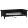 Sofa with trundle bed black synthetic leather 90x200 cm by vidaXL, Beds and slatted bases - Ref: Foro24-3197723, Price: 340,9...